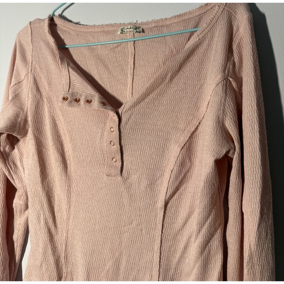 Intimately Free People Baby Pink Long Sleeve Bodysuit Size Small - Picture 2 of 3